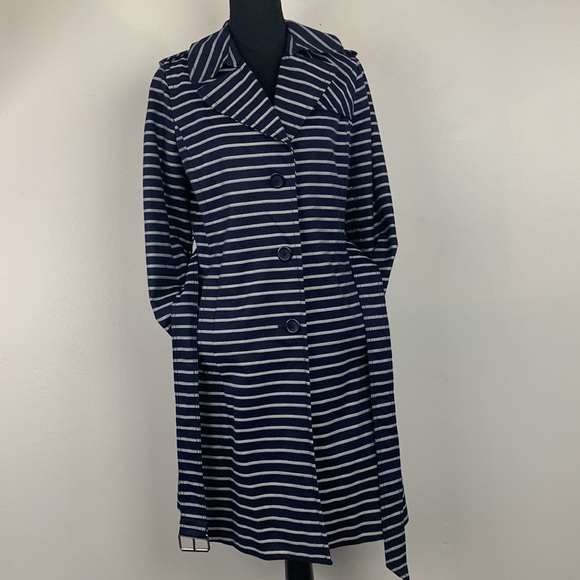 NWT Talbots Trench Coat Size Small Blue - Picture 7 of 17